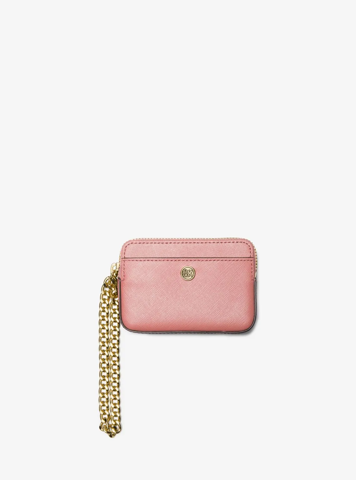 Medium Saffiano Leather Chain Card Case