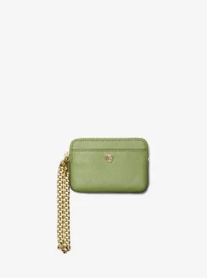 Medium Saffiano Leather Chain Card Case