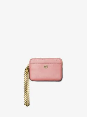 Medium Saffiano Leather Chain Card Case