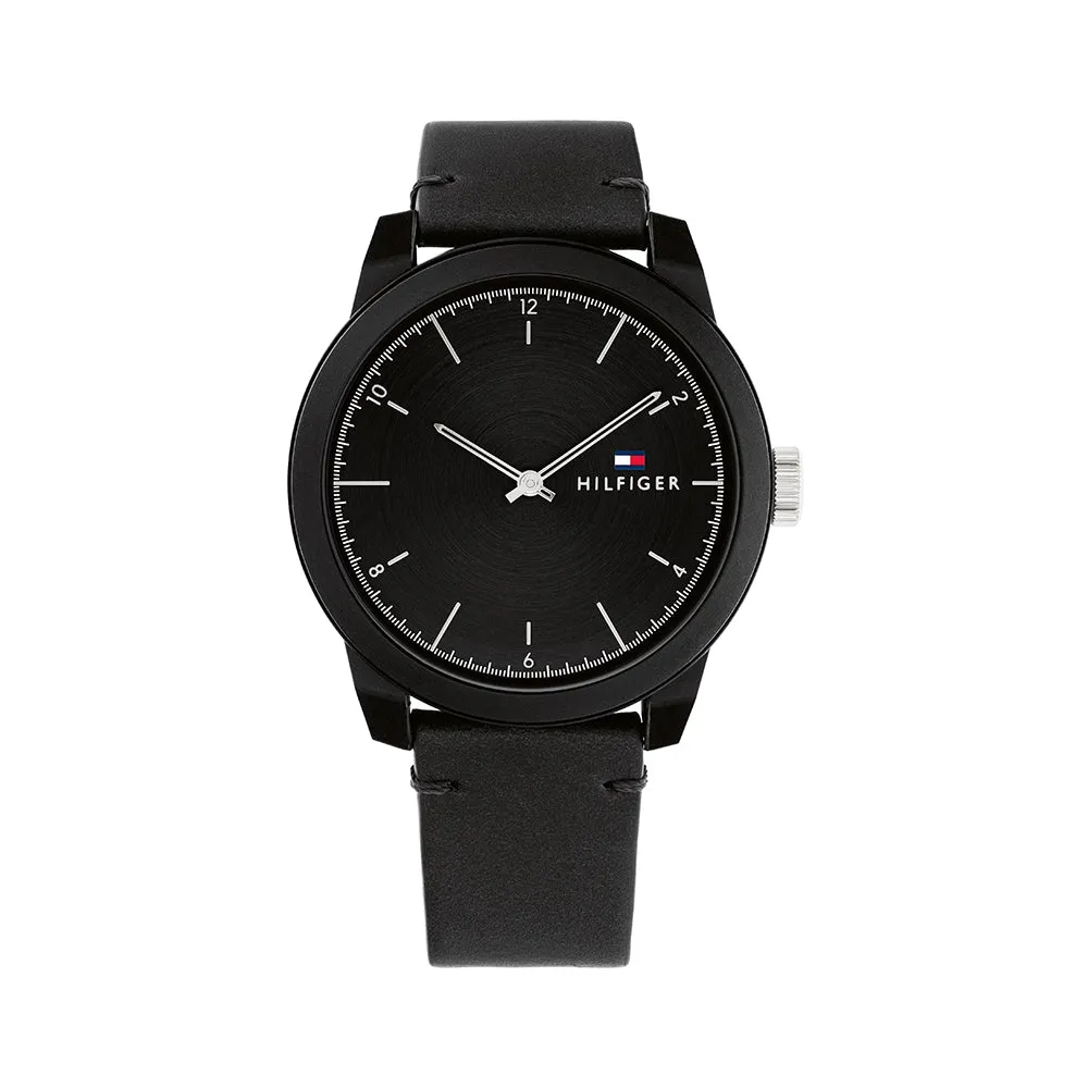 Men Denim Black 42Mm Watch