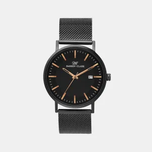 Men's Black Analog Brass Watch 1004F-E0404