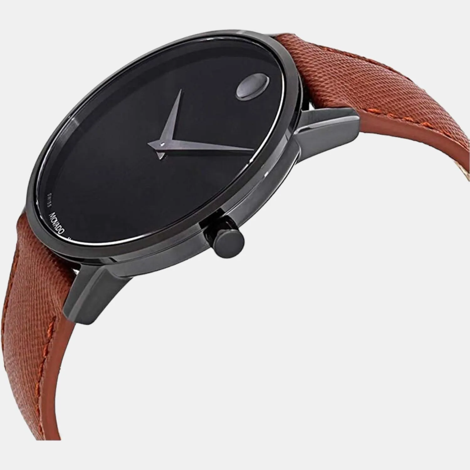 Men's Black Analog Leather Watch 607198