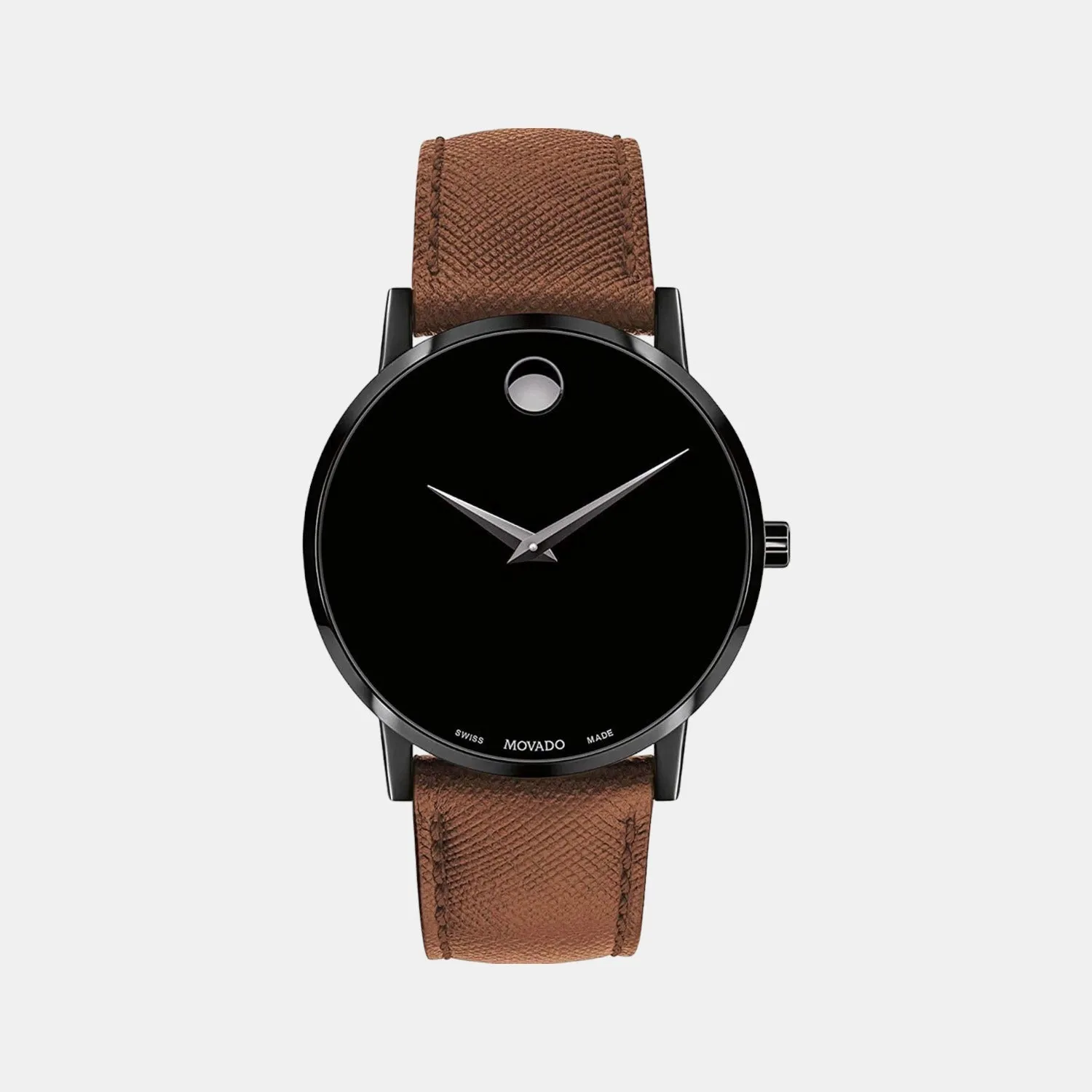 Men's Black Analog Leather Watch 607198