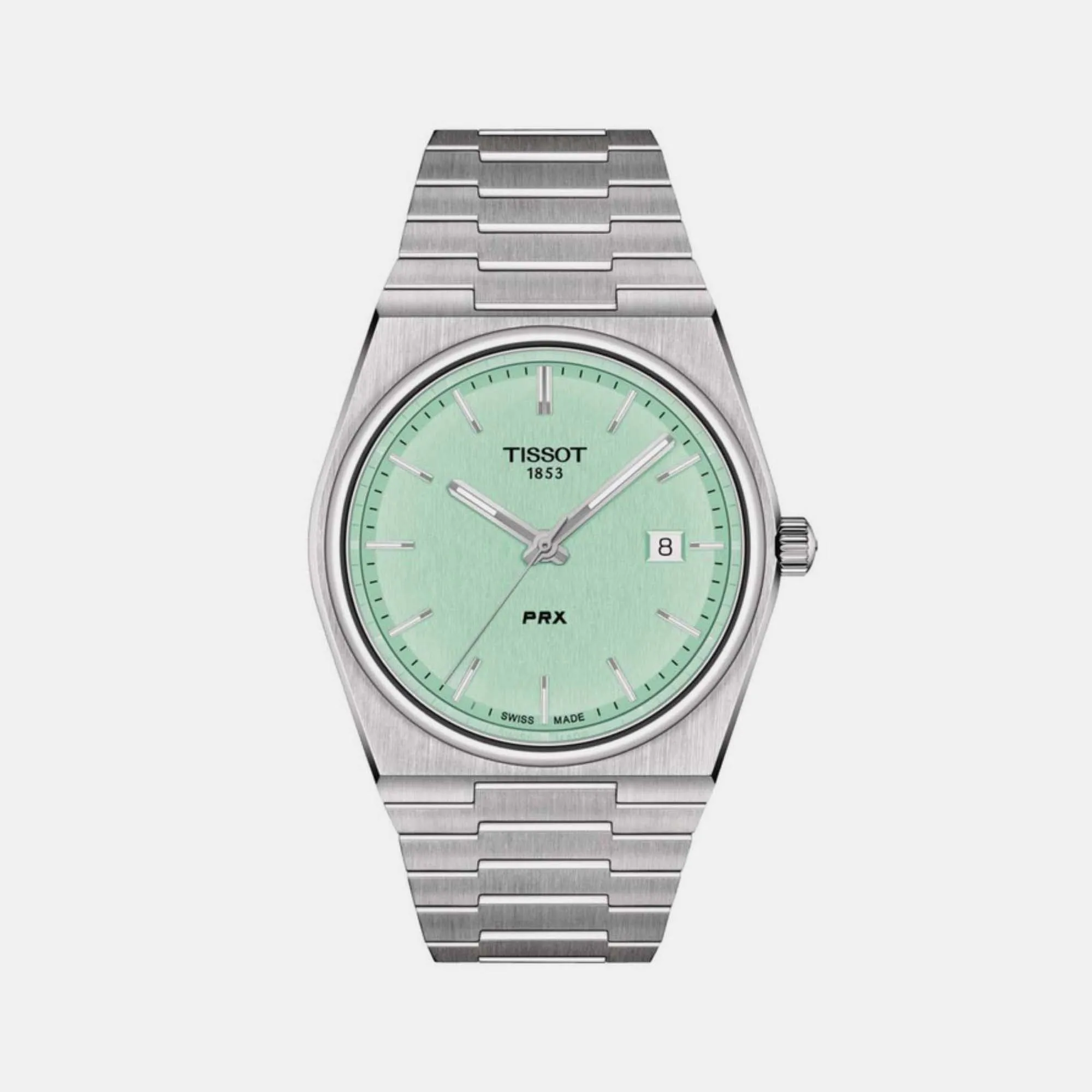 Men's T-Classic PRX Green Dial Analog Stainless steel Watch T1374101109101