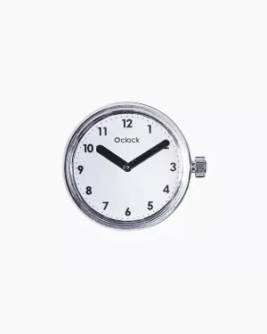 O clock dial numbers silver