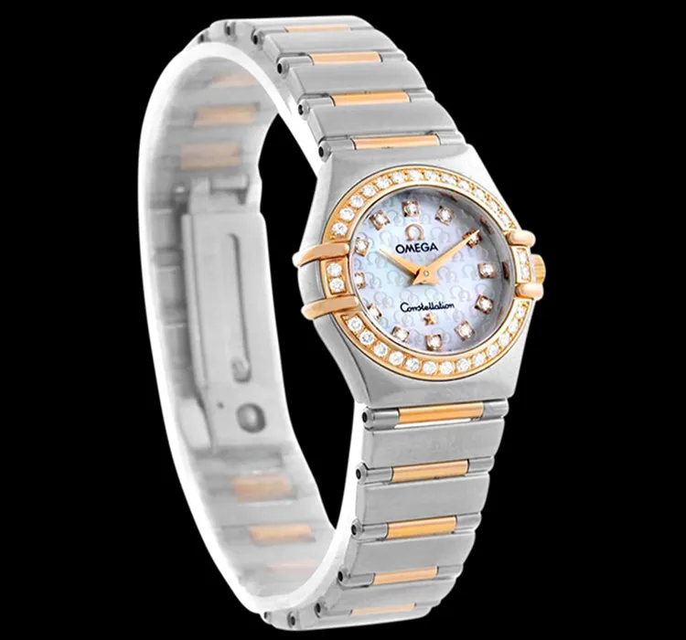 Omega Ladies Constellation 95 My Choice Mini Watch - Stainless Steel, 18K Rose Gold & Diamonds