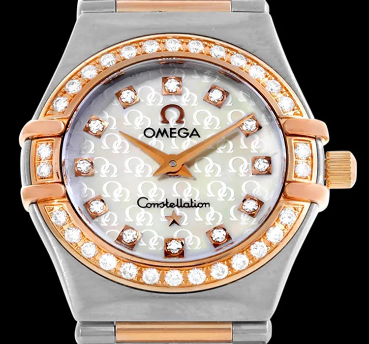 Omega Ladies Constellation 95 My Choice Mini Watch - Stainless Steel, 18K Rose Gold & Diamonds