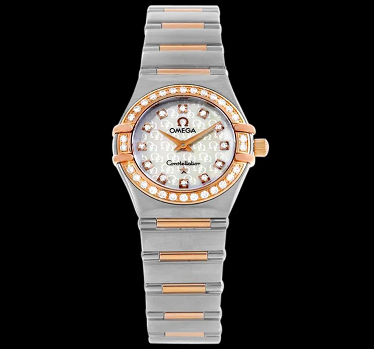 Omega Ladies Constellation 95 My Choice Mini Watch - Stainless Steel, 18K Rose Gold & Diamonds