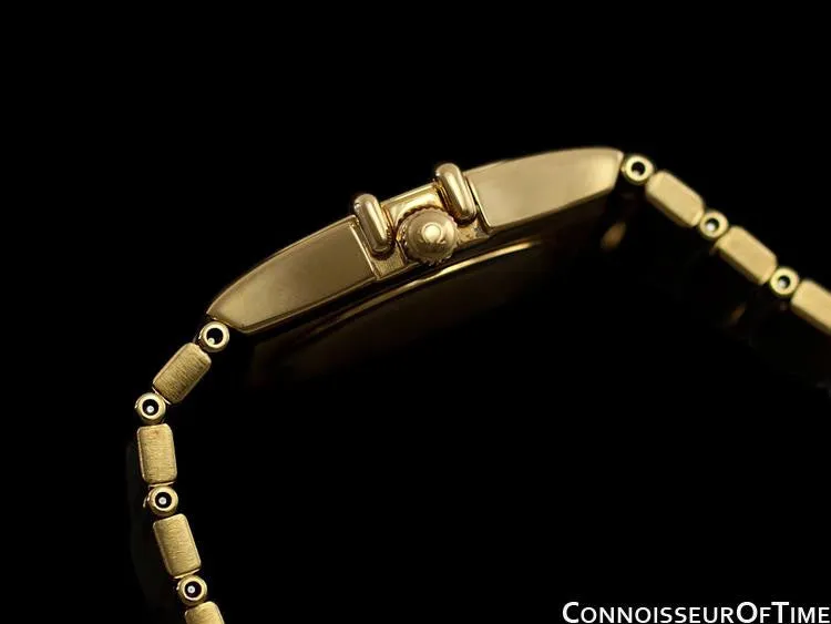 Omega Ladies Constellation Bracelet Watch - 18K Gold & Original Omega Factory Set Diamonds