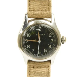 Original U.S. WWII 1943 Type A-11 USAAF Wrist Watch by Bulova - Fully Functional