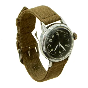 Original U.S. WWII 1944 Dated Type A-11 US Army Wrist Watch by Waltham - Fully Functional