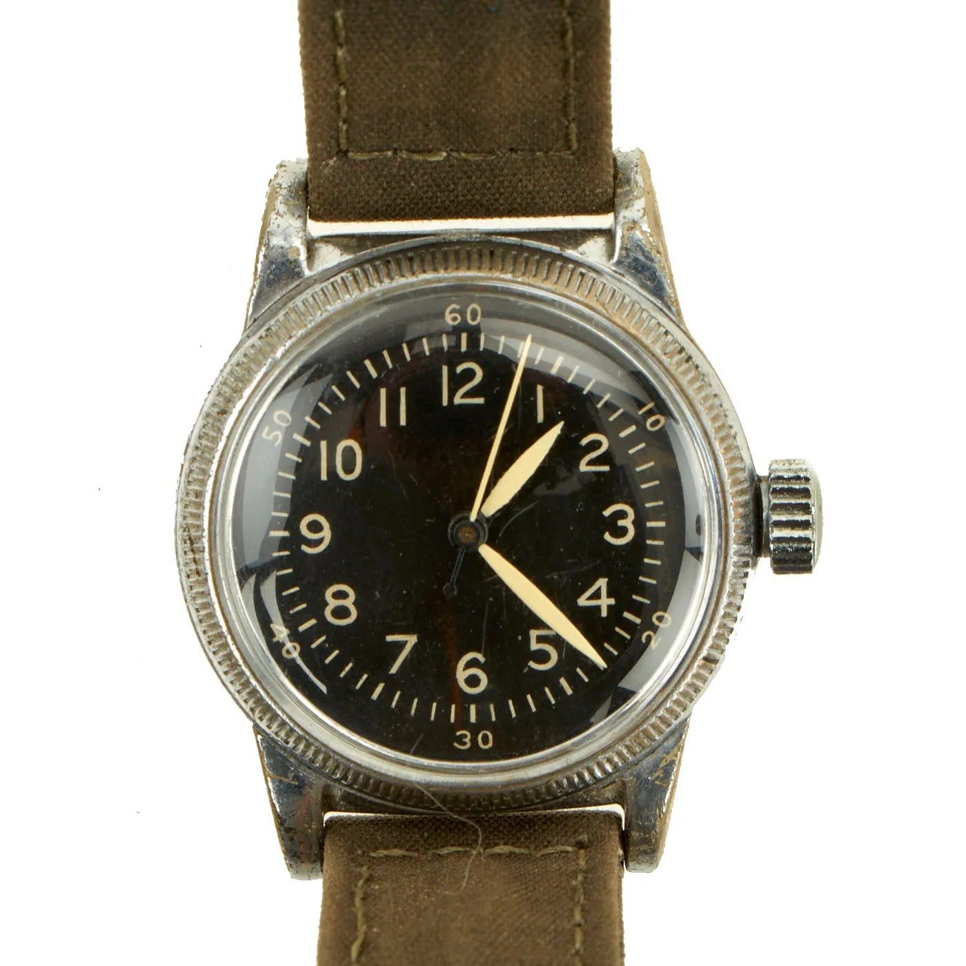 Original U.S. WWII 1945 Dated Type A-11 US Army Wrist Watch by Waltham - Fully Functional