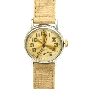 Original U.S. WWII Army 17-Jewel Wrist Watch by Waltham dated 1942 - Fully Functional