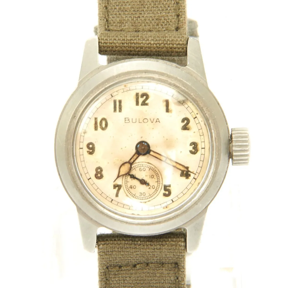 Original U.S. WWII Army Officer 15-Jewel Wrist Watch Model 10 BM by BULOVA - Fully Functional