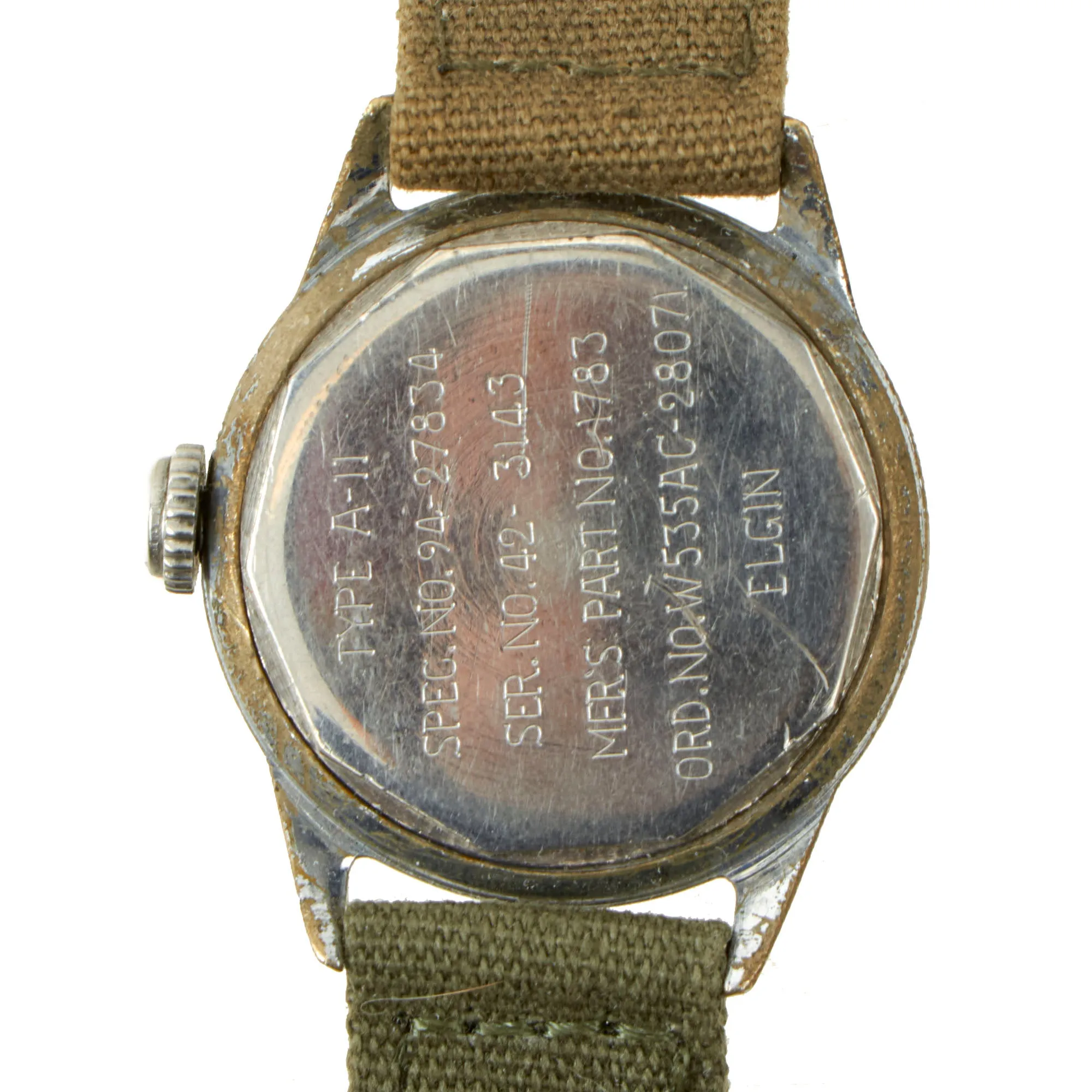 Original U.S. WWII Fully Functional Type A-11 USAAF Wrist Watch by Elgin - Serial # Y668301 (1945)