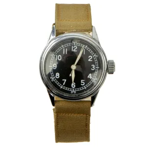 Original U.S. WWII New Old Stock Type A-11 USAAF Wrist Watch by Bulova - Date Coded 1944 - Fully Functional