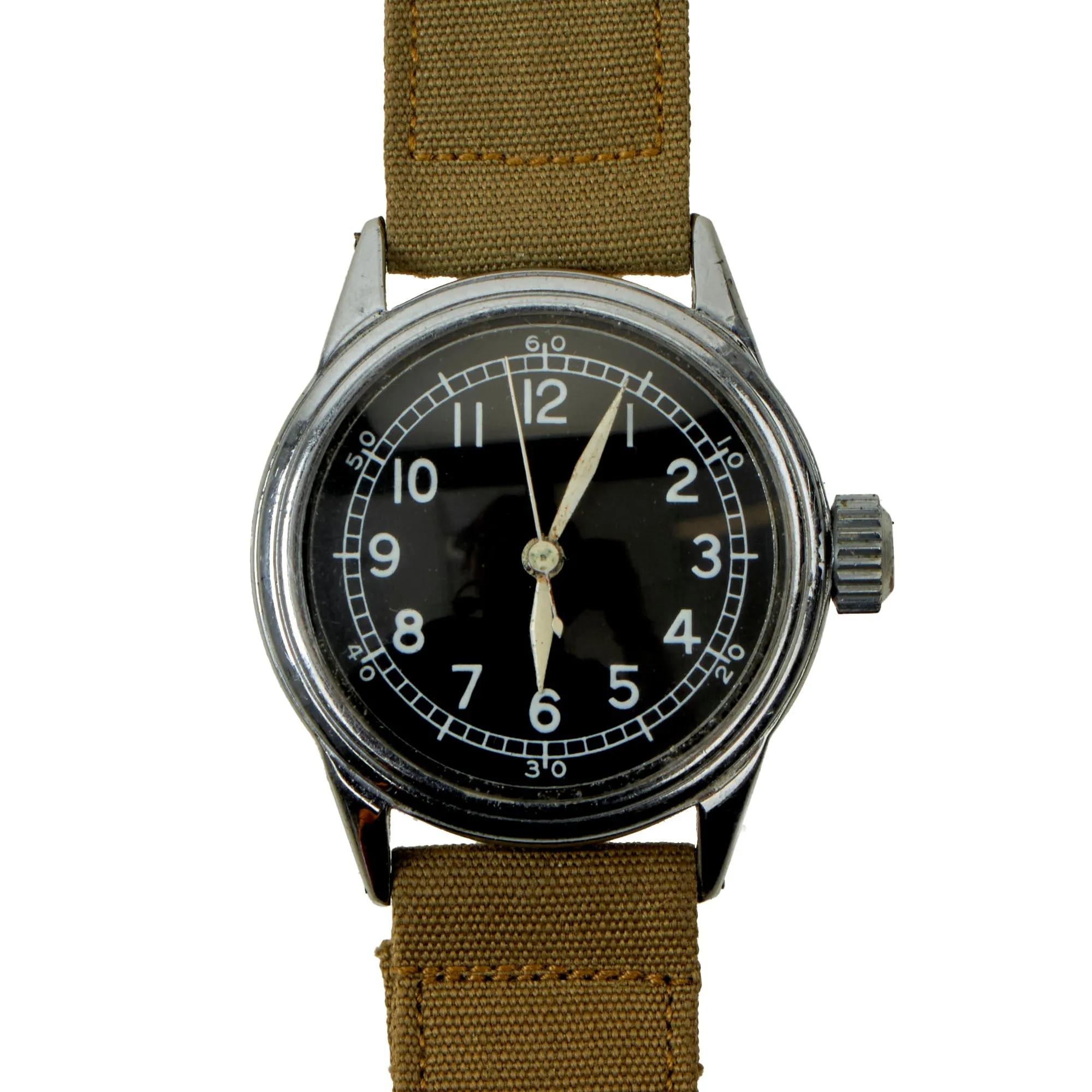 Original U.S. WWII New Old Stock Type A-11 USAAF Wrist Watch by Bulova - Date Coded 1944 - Fully Functional