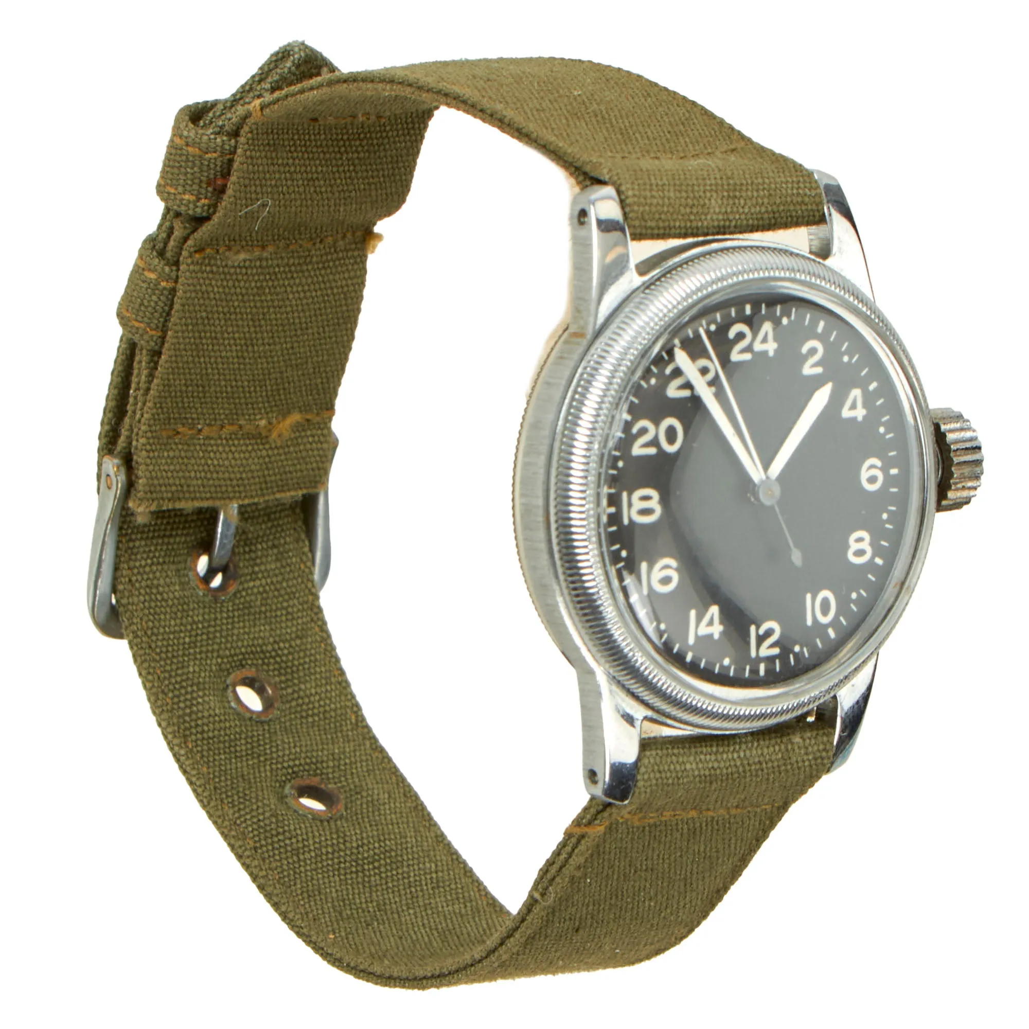 Original U.S. WWII Type A-11 USAAF Unissued Wrist Watch by Elgin - Excellent and Fully Functional