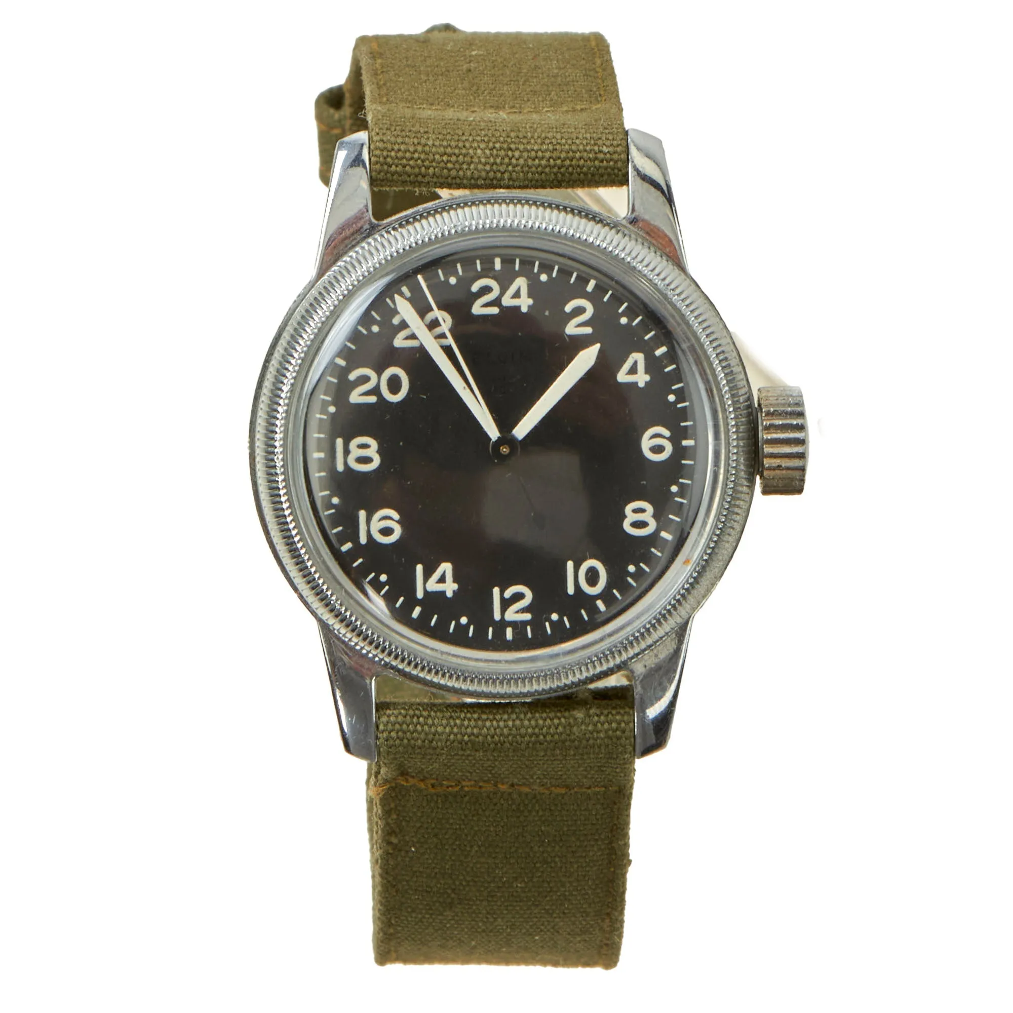 Original U.S. WWII Type A-11 USAAF Unissued Wrist Watch by Elgin - Excellent and Fully Functional