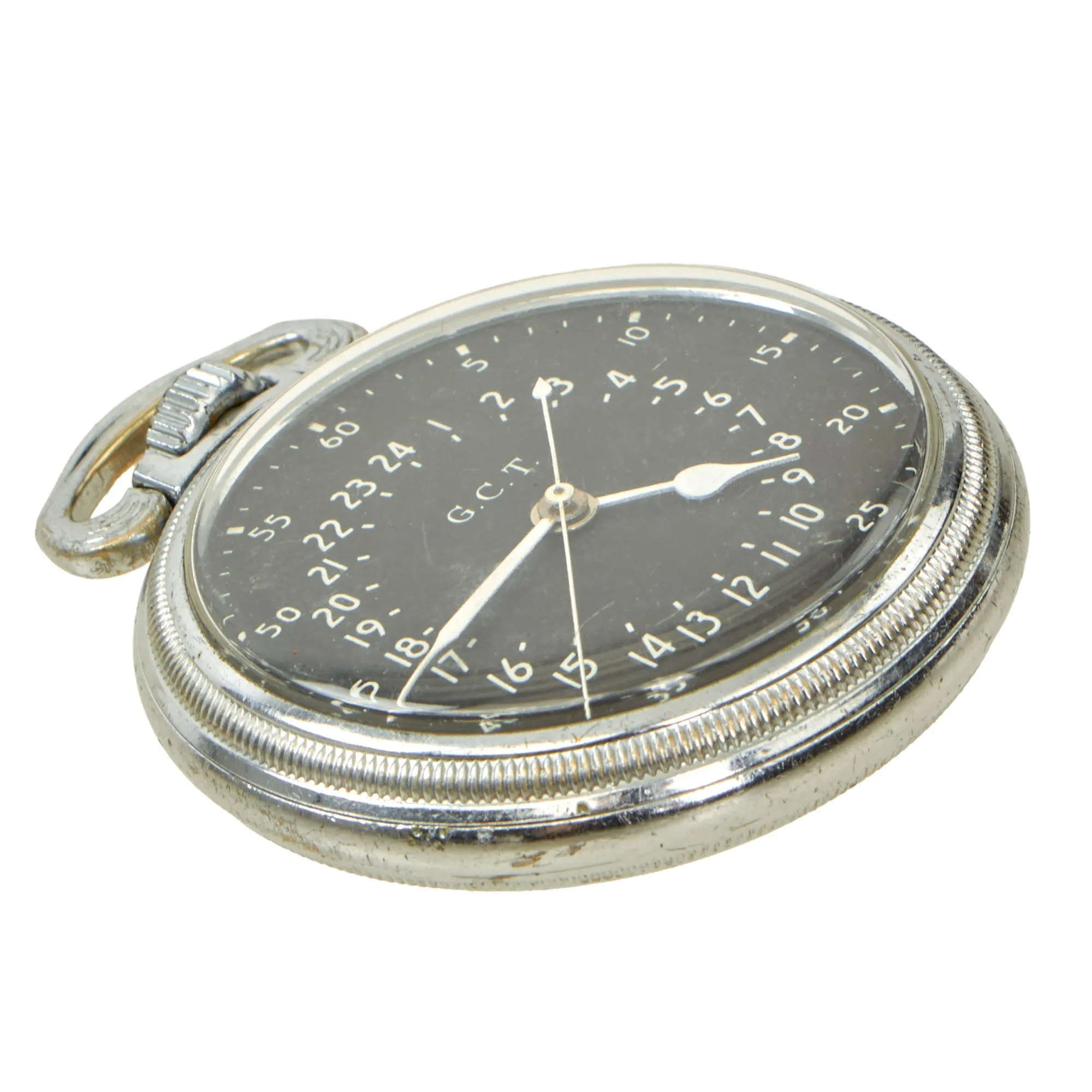 Original Vietnam War U.S. Army Air Forces Hamilton AN5740-1 G.C.T. 24 Hour Navigator Pocket Watch - 1959 Dated