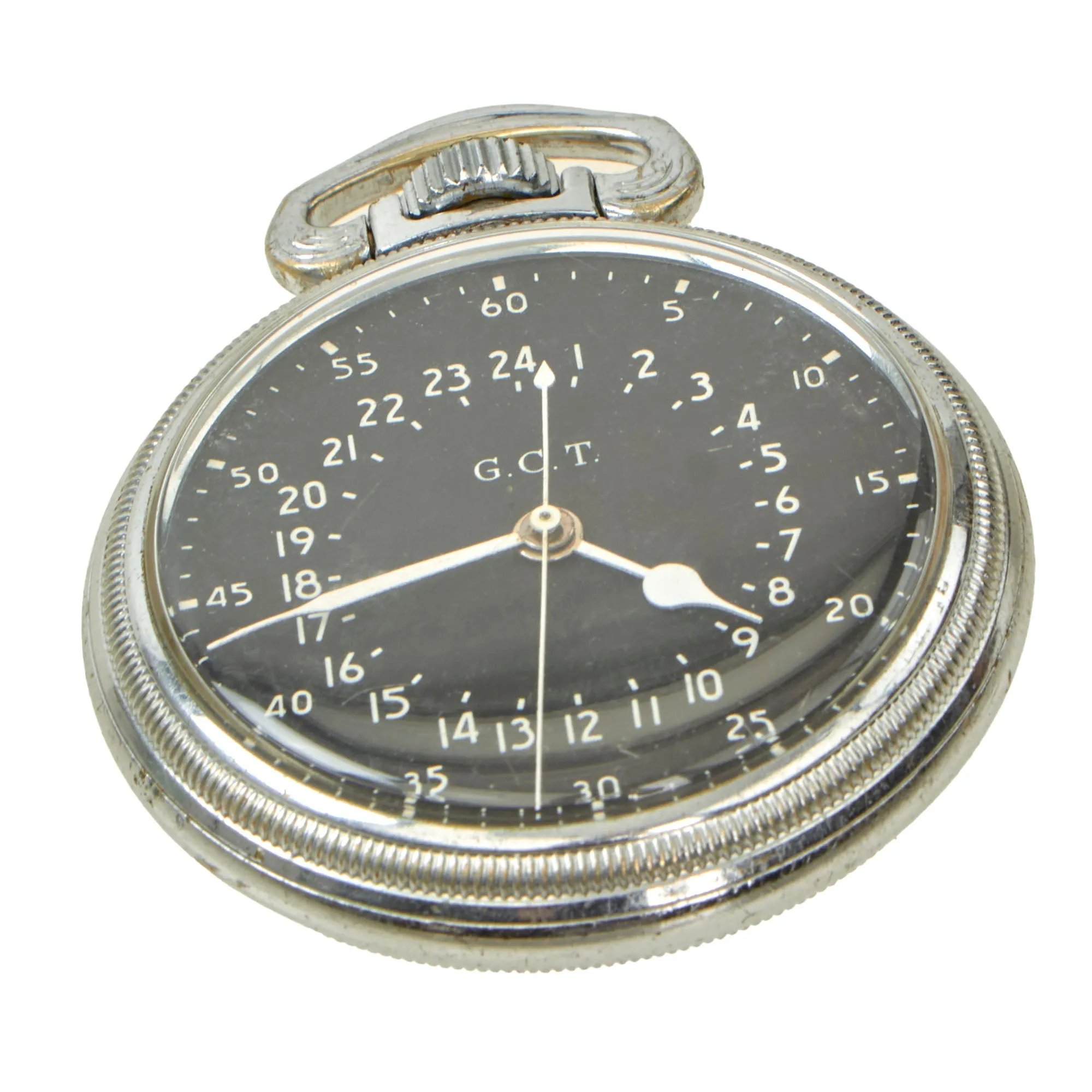 Original Vietnam War U.S. Army Air Forces Hamilton AN5740-1 G.C.T. 24 Hour Navigator Pocket Watch - 1959 Dated