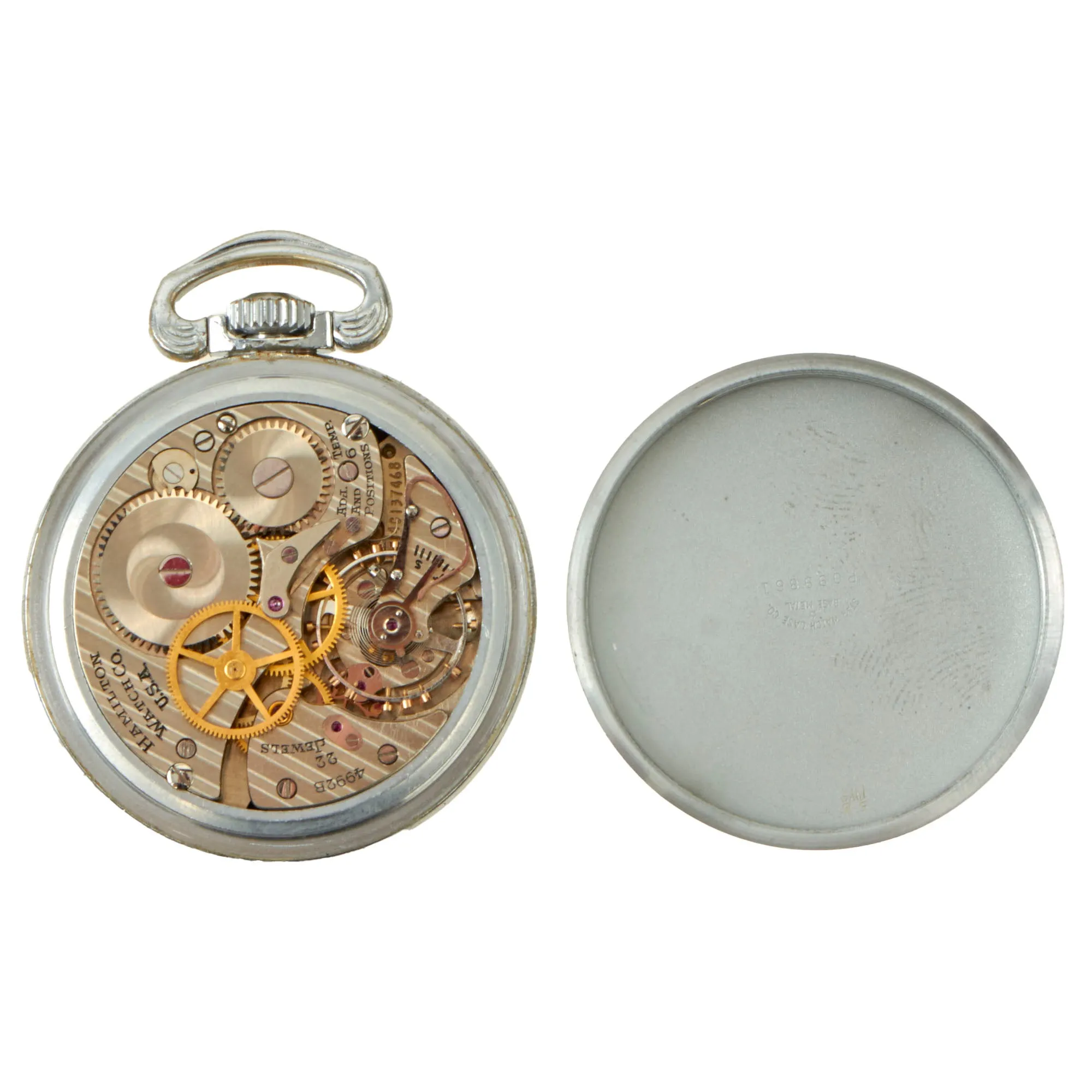 Original Vietnam War U.S. Army Air Forces Hamilton AN5740-1 G.C.T. 24 Hour Navigator Pocket Watch - 1959 Dated