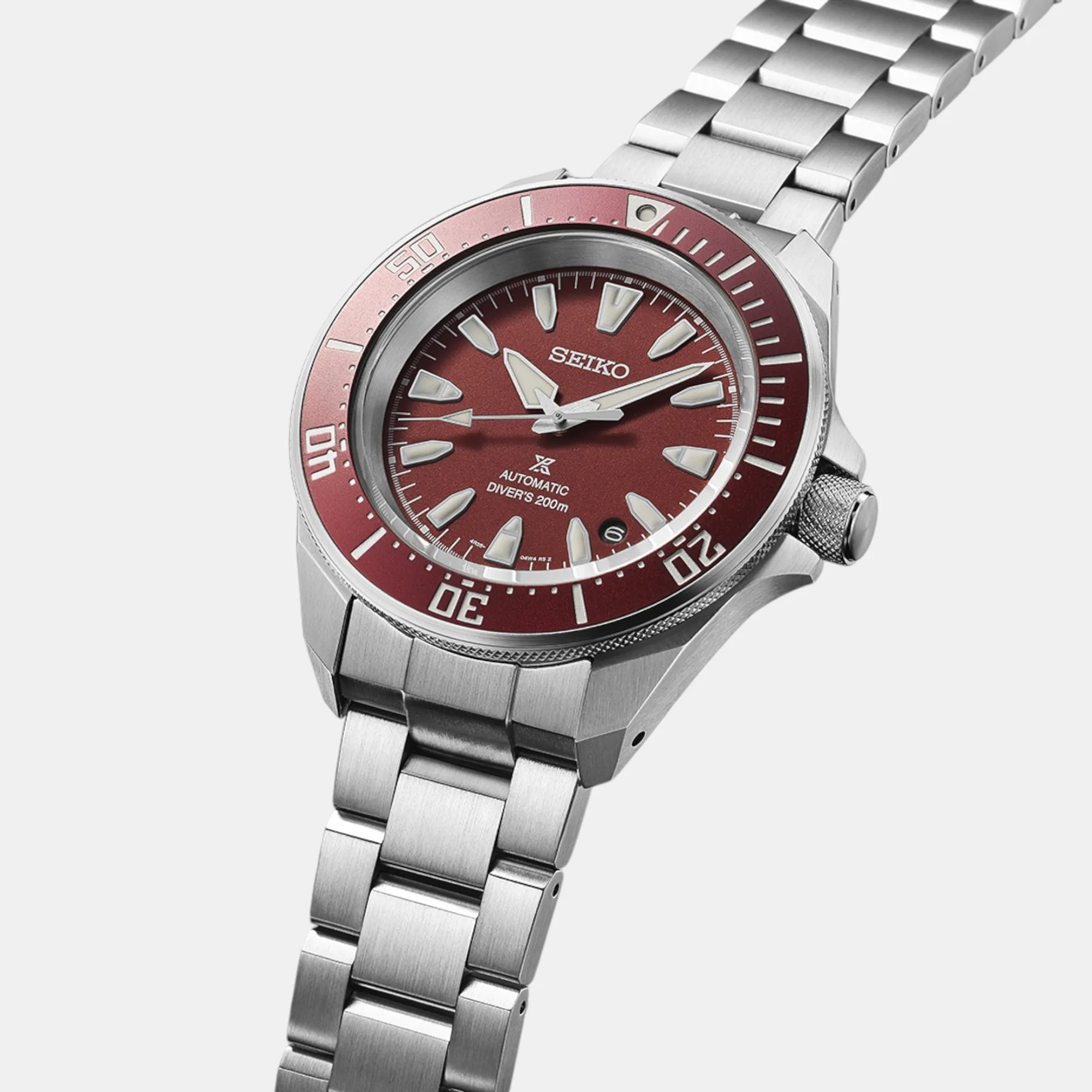 Prospex Men Automatic Red Dial Analog Stainless Steel Watch SRPL11K1