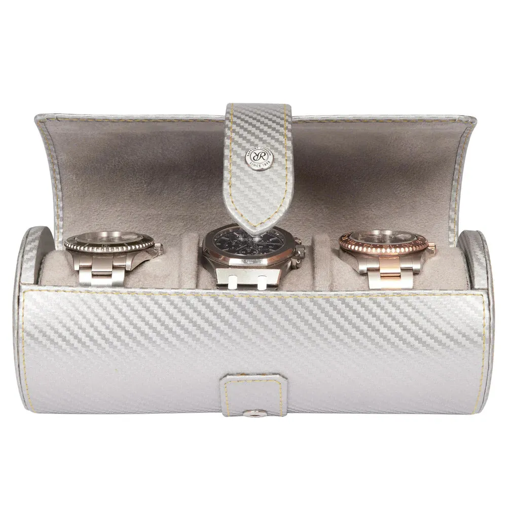 RAPPORT - Carbon Silver Watch Roll Triple | D353