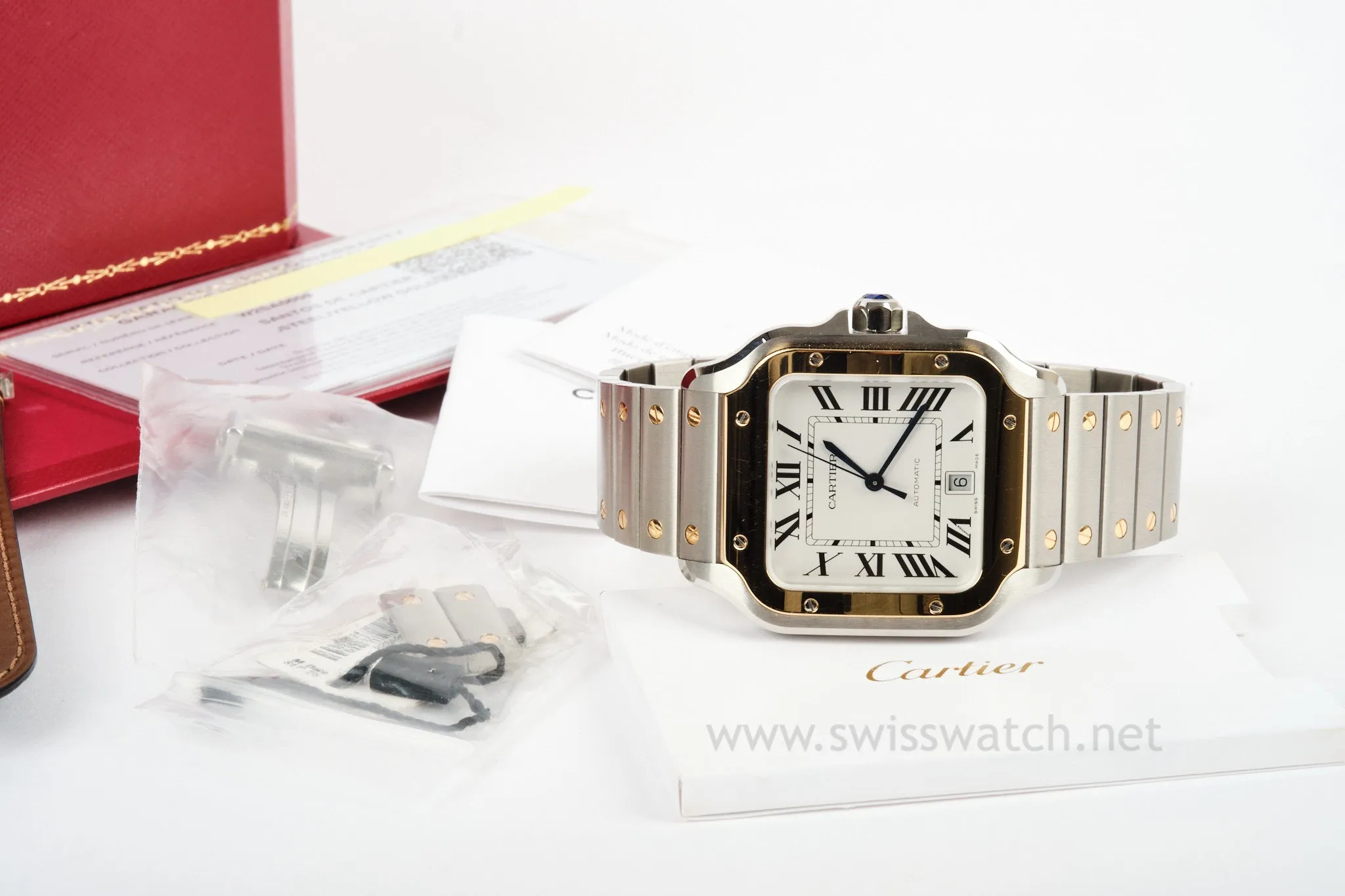 Santos De Cartier W2SA0009 Large Dial COMPLETE SET 06/2024