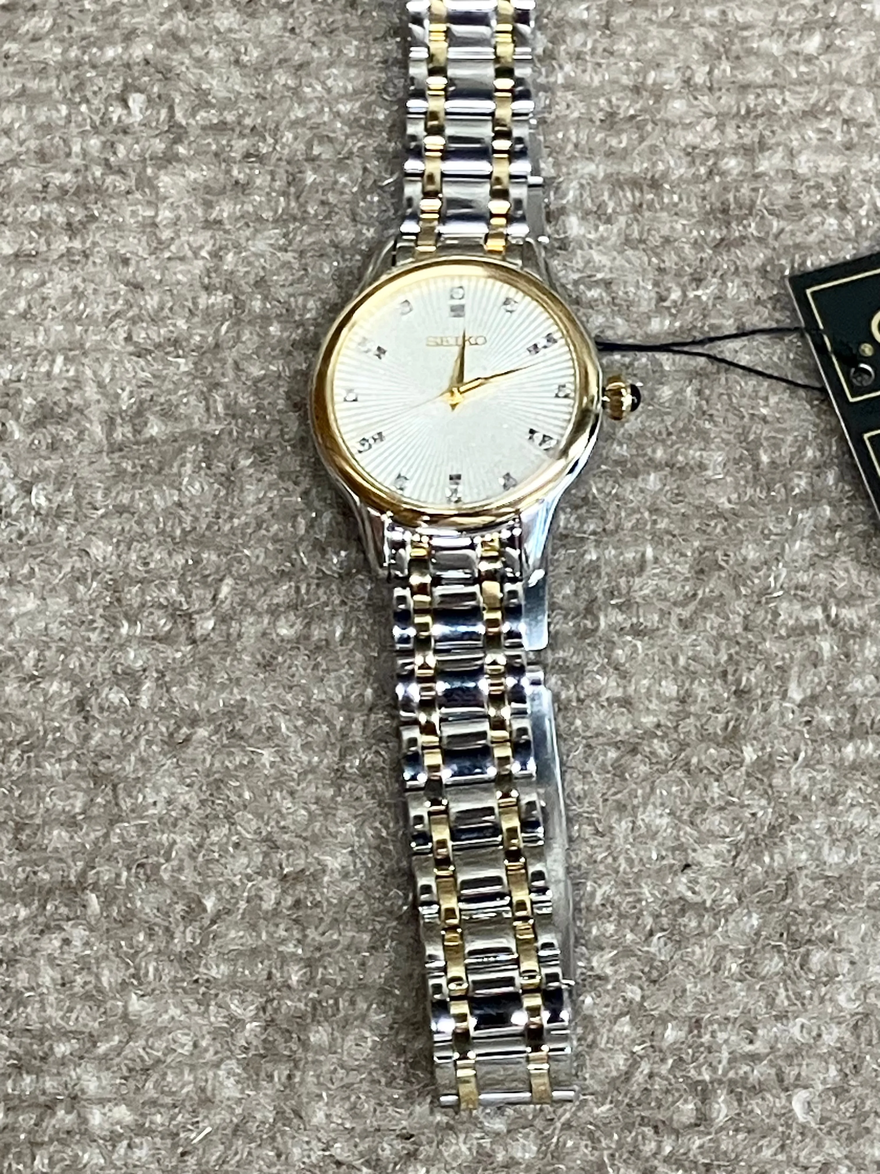 Seiko Gold And Silver Stainless Steel Diamond Watch