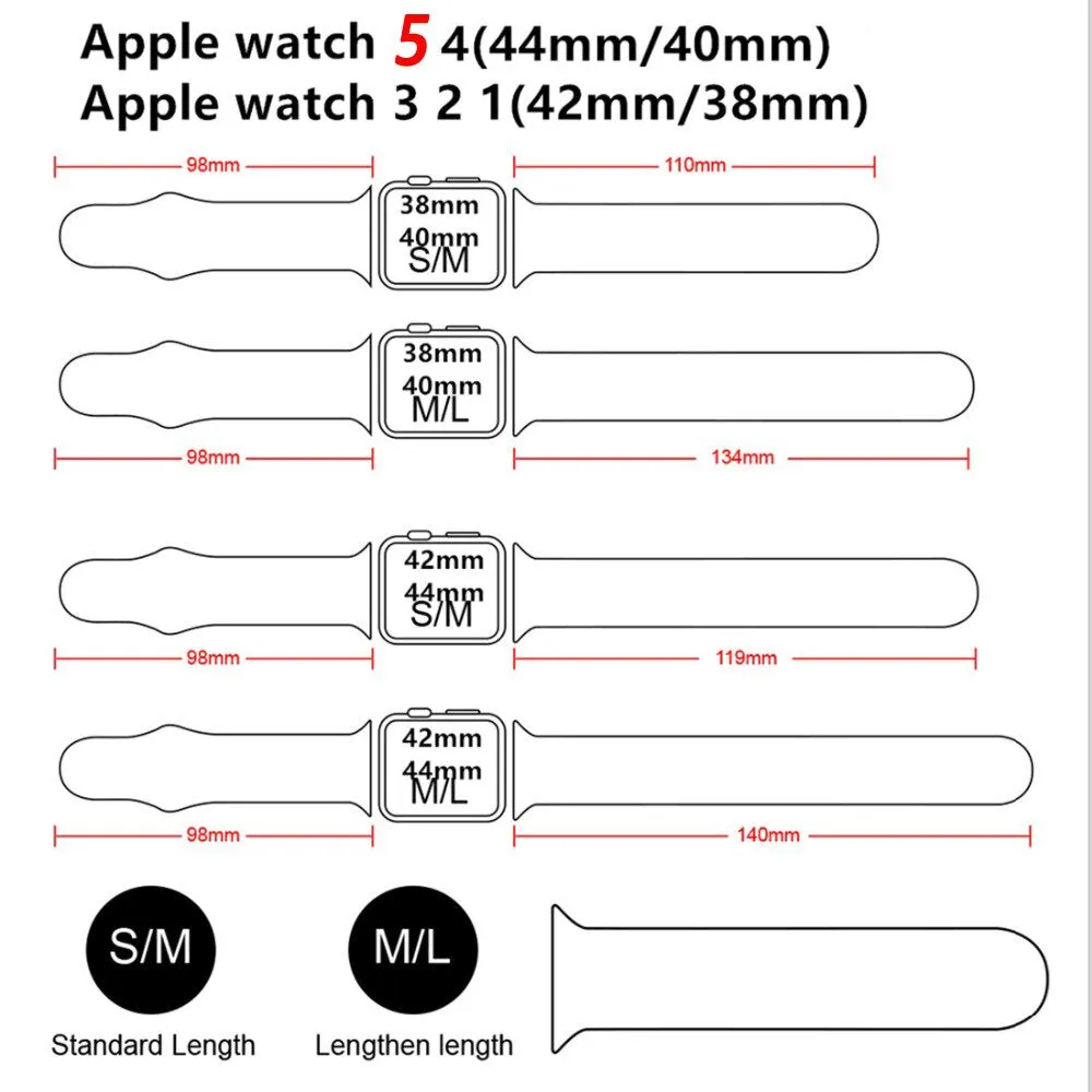 Silicone Strap For Apple Watch