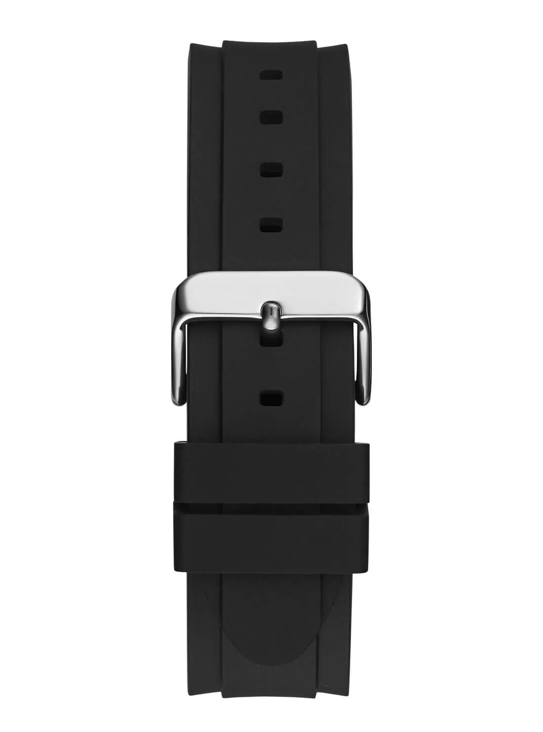 Silver Parker Black Silicone Watch