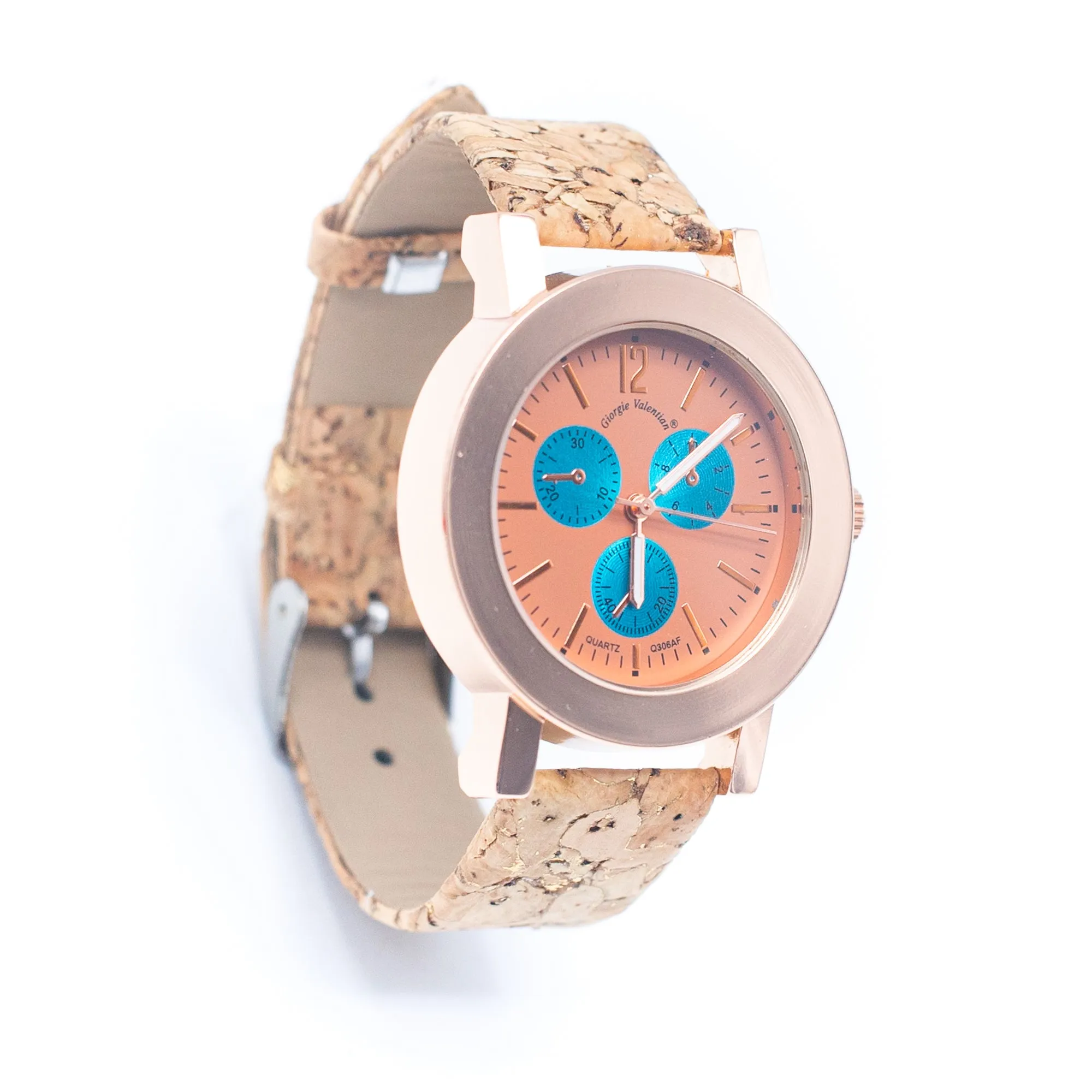 Stylish Casual Watch with Natural Cork Watch Strap WA-358-without box