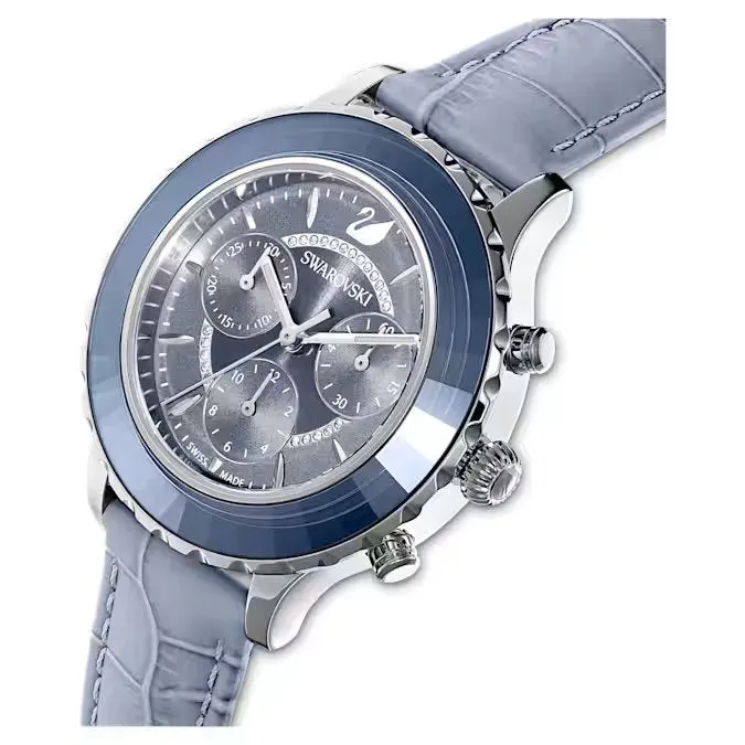 Swarovski Octea Lux Chronograph Ladies Blue Watch 5580600