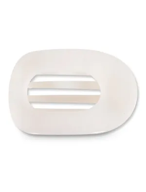 Teleties Large White Flat Round Clip