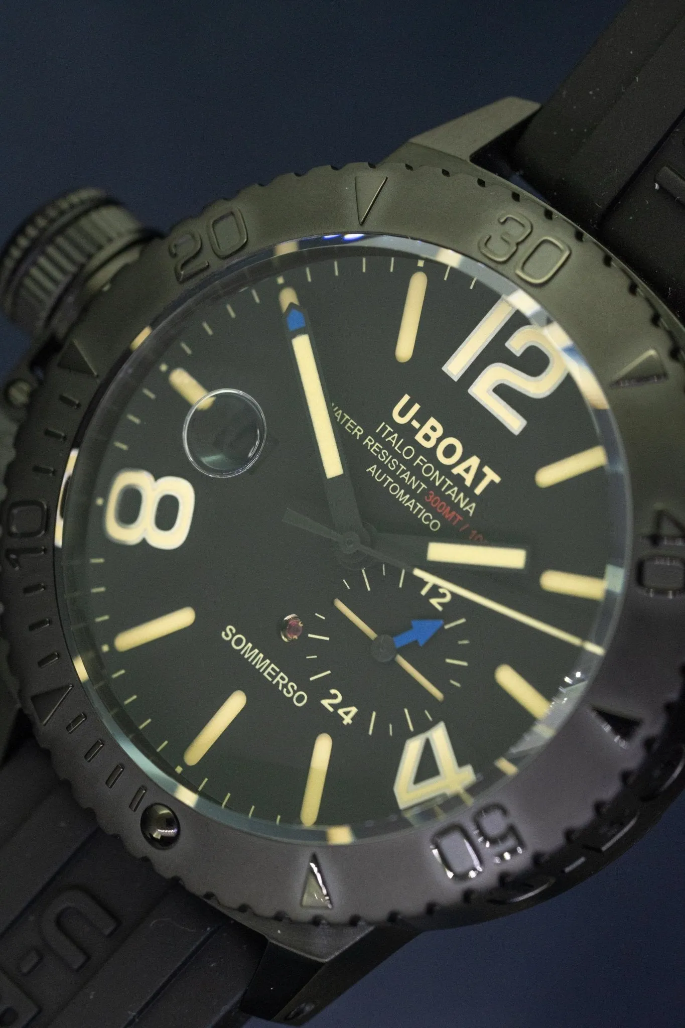 U-Boat Watch Sommerso 46 Diver Date Black DLC 9015