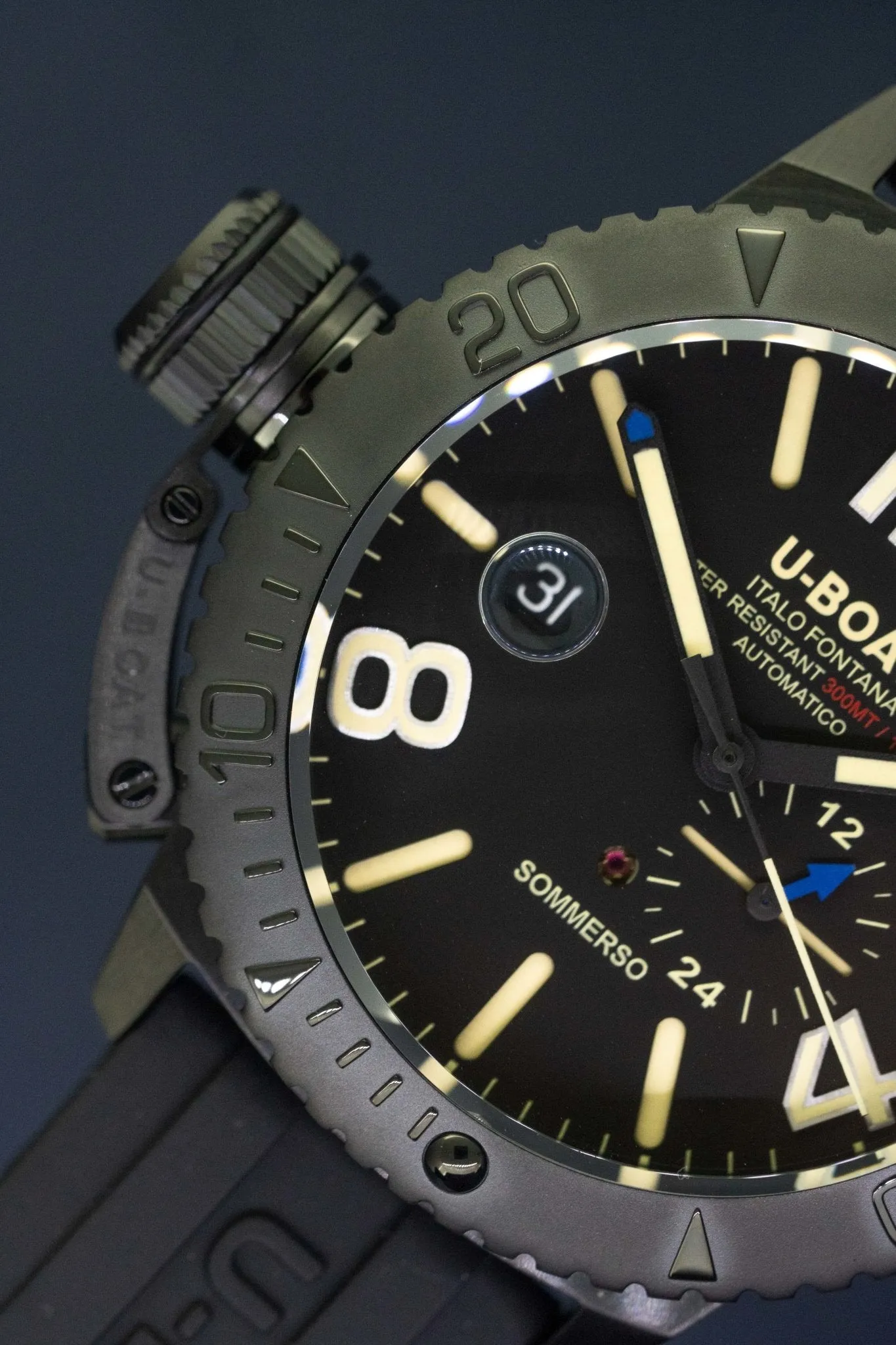 U-Boat Watch Sommerso 46 Diver Date Black DLC 9015