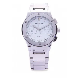 Valentino 20122068-WHITE DIAL SILVER STAINLESS STEEL BAND Watch for Men