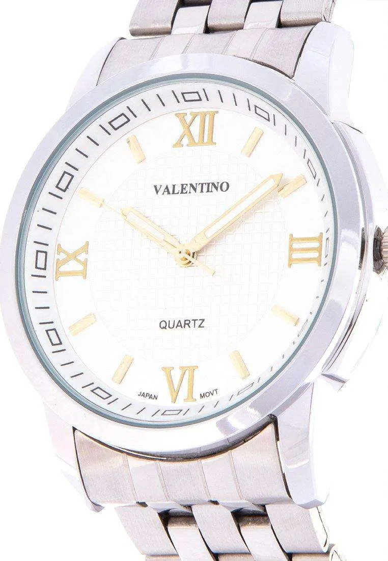 Valentino 20122123-SIL - GOLD INDEX Silver Stainless Steel Band Watch for Men