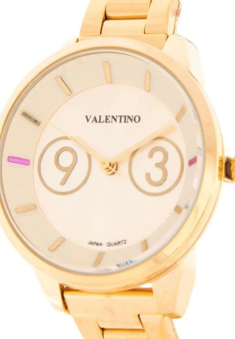 Valentino 20122172-GOLD DIAL Gold Stainless Steel Band Watch for Women