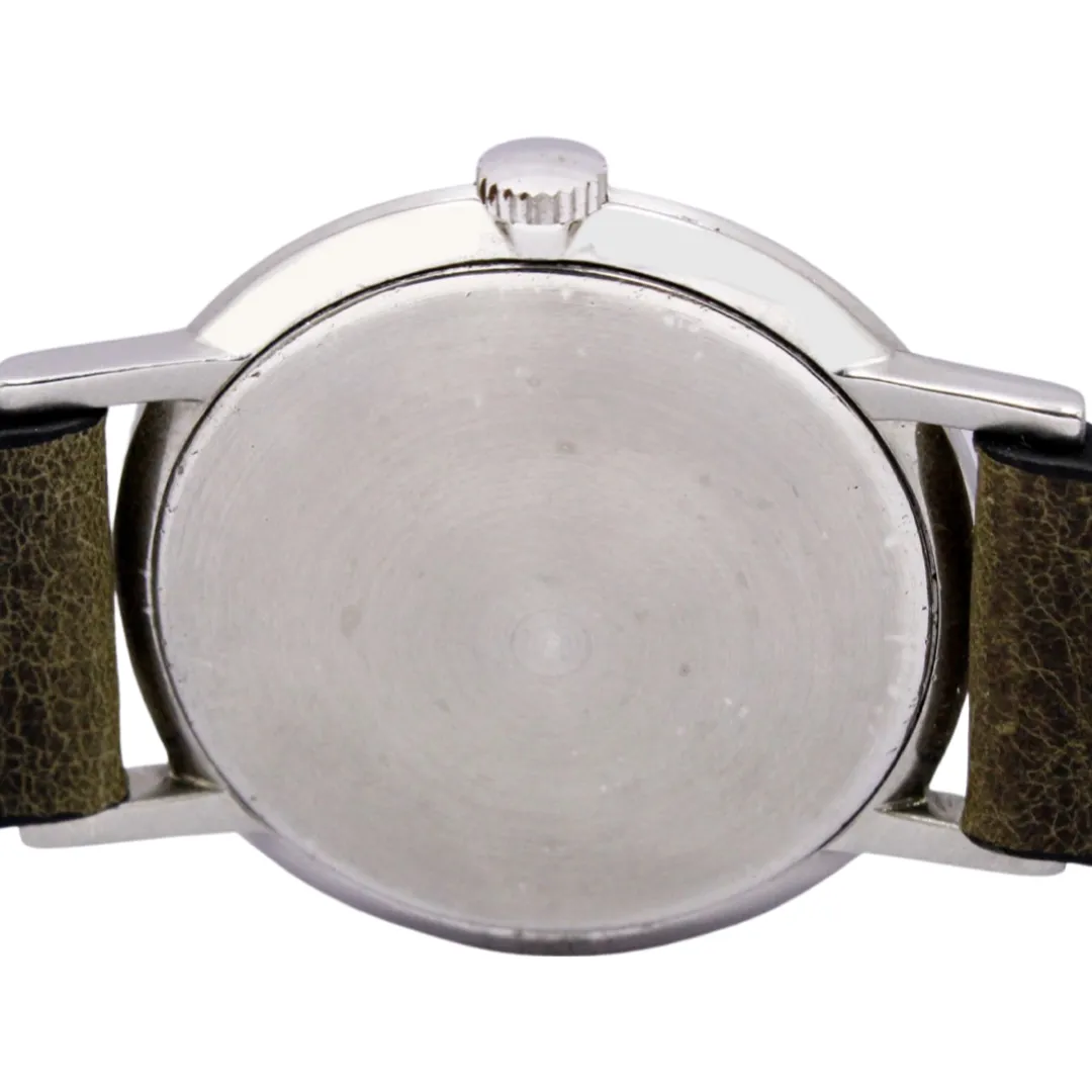 Vintage Green Dial Steel Watch