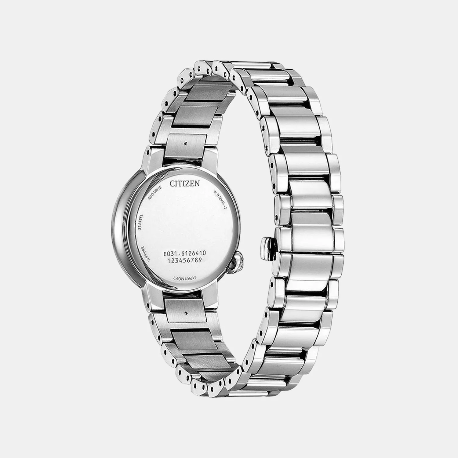 Women Analog Stainless Steel Eco-Drive Watch EM0910-80N