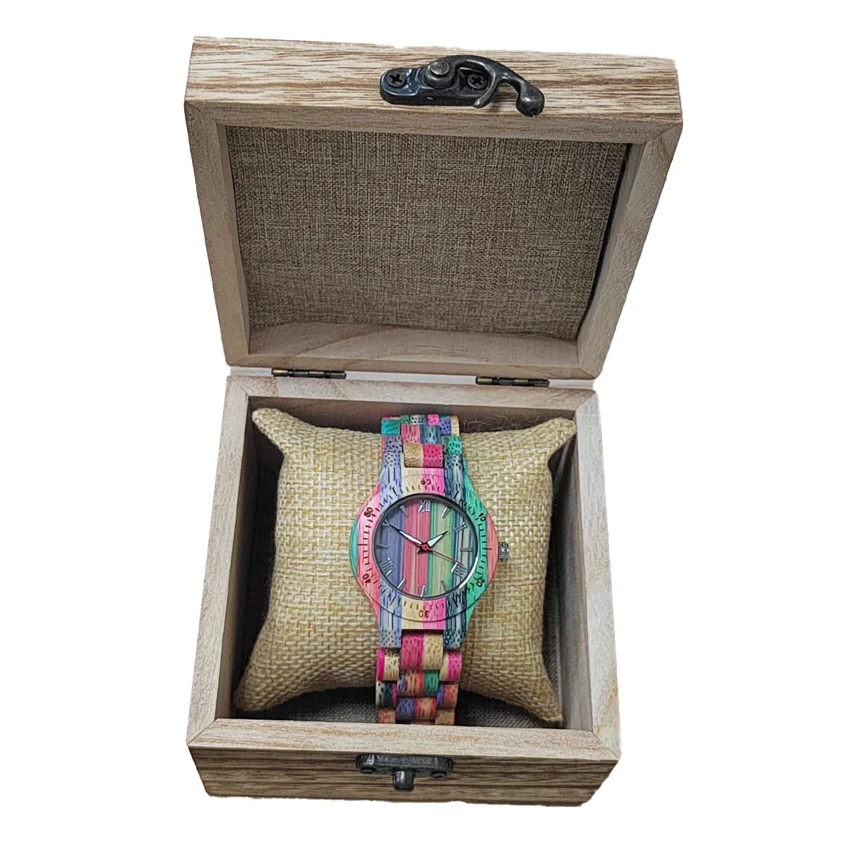 Women Watch Elegant Colorful Bamboo Wooden Viking Watch