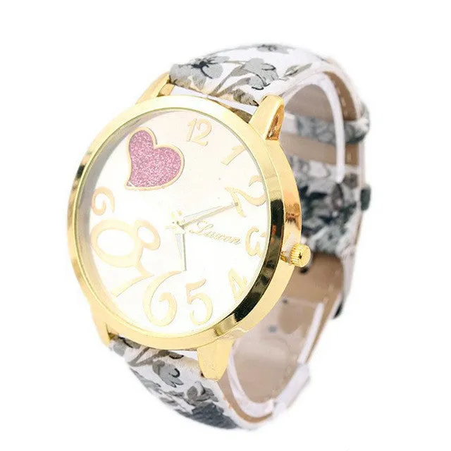 Women Watches Top Fashion Large Numeral Casual Wrist Watch Luxury Crystal Quartz Watch Relogios Femininos 2017 Clock Women