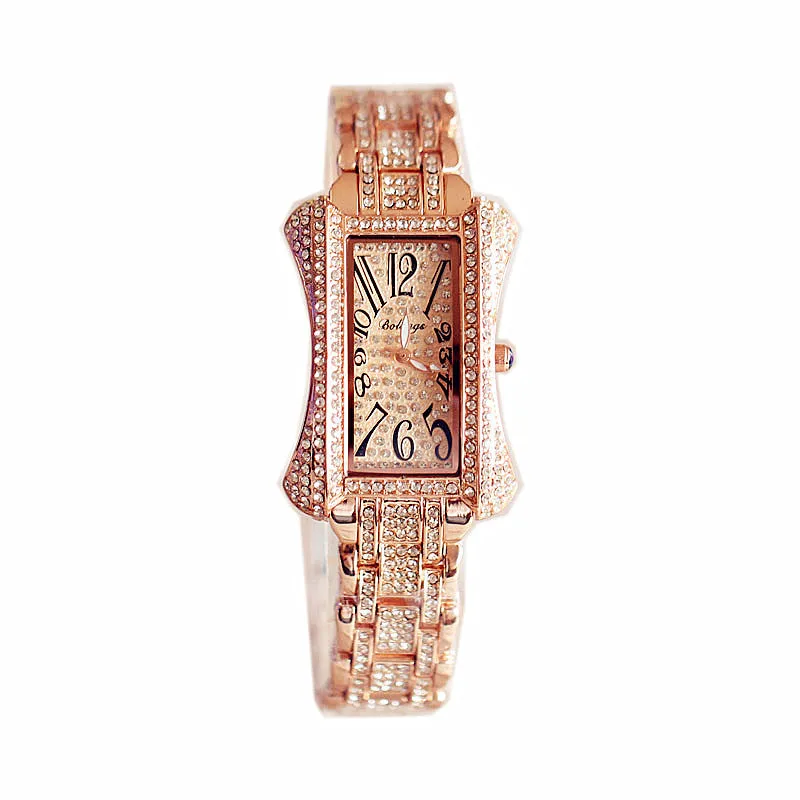 Women's watch rectangular pointer luminous diamond fashion quartz waterproof watch trendy